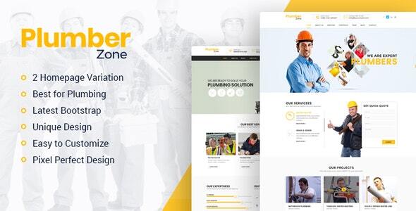 Plumber Zone-管道、维修和建筑WordPress主题