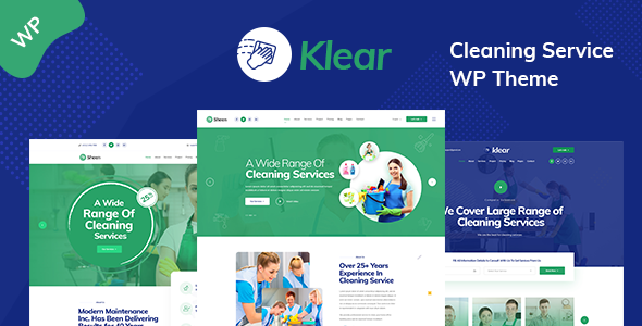 Klear-清洁服务公司WordPress主题+RTL
