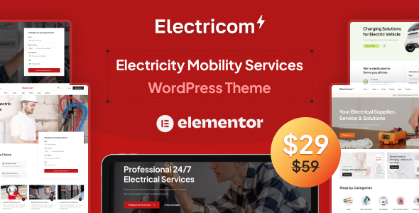 Electricom-电力移动服务WordPress主题