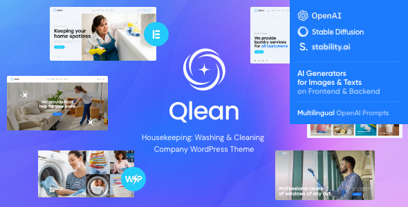 Qlean |客房清洁公司WordPress主题