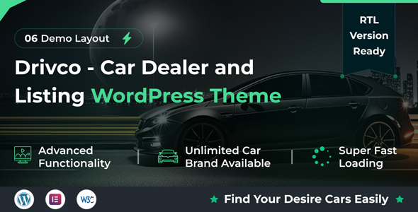 Drivco-汽车经销商和列表WordPress主题