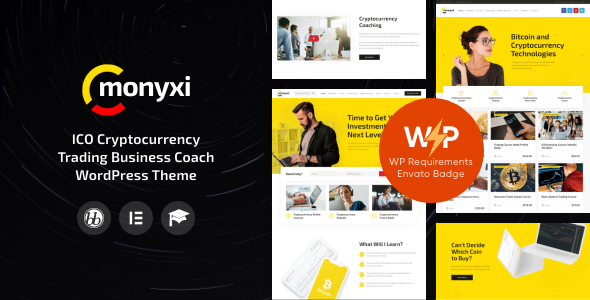 Monyxi | ICO加密货币交易业务教练WordPress主题