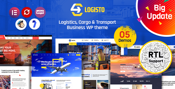 Logisto-物流和货物WordPress主题+RTL