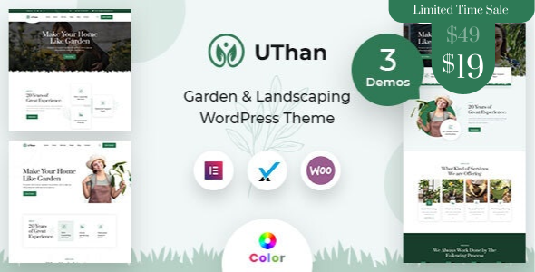 Uthan-园林绿化WordPress主题+RTL