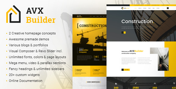 AVXBuilder-建筑企业WordPress主题