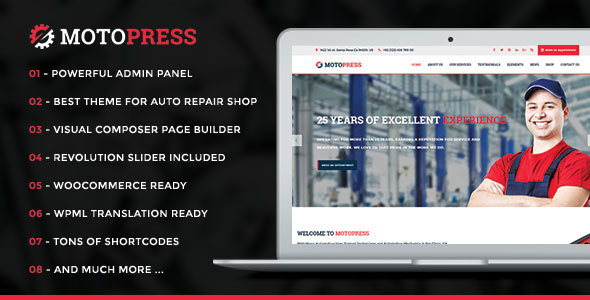 MotoPress-汽车维修和机械店WordPress主题