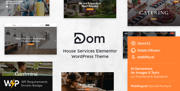 Dom-House Services Elementor WordPress主题