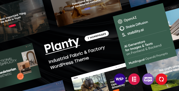 Planty-织物和工厂WordPress主题