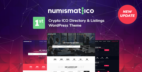 Numismaco-加密货币目录和列表WordPress主题