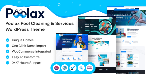Poolax–游泳池清洁和服务WordPress主题
