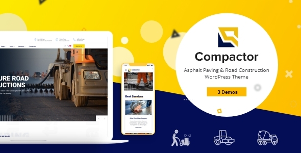 Compactor-道路建设WordPress主题