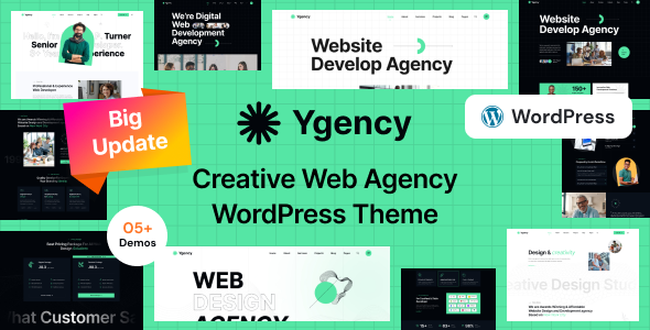 Ygency-网页设计机构Elementor WordPress主题