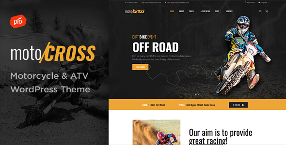 motoCROSS-摩托车和ATV WordPress主题