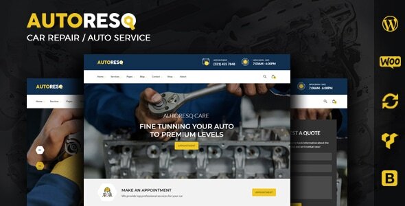 Autoresq-汽车维修WordPress主题