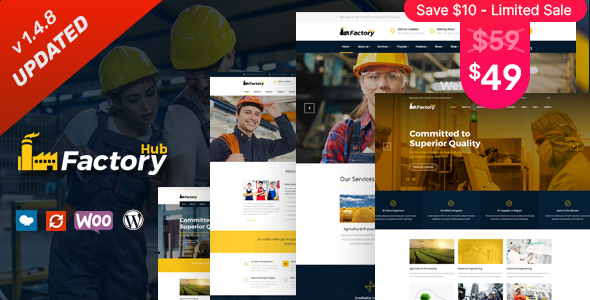 Factory HUB-工业与建筑WordPress主题