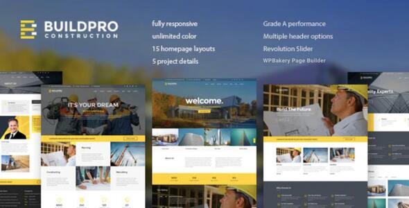BuildPro-商业、建筑和施工WordPress主题