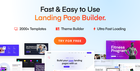 Landio-多用途登录页面WordPress主题