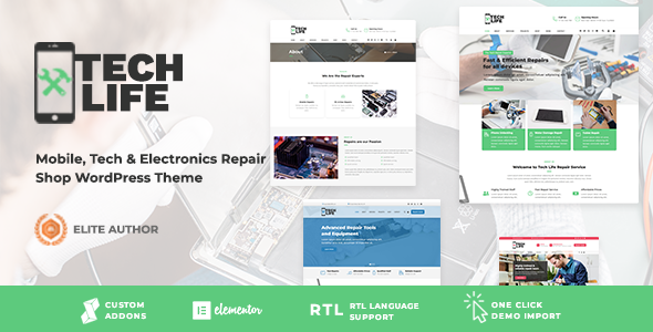 TechLife-移动、科技和电子维修店WordPress主题