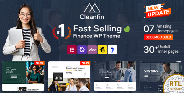 Cleanfin-金融咨询WordPress主题+RTL