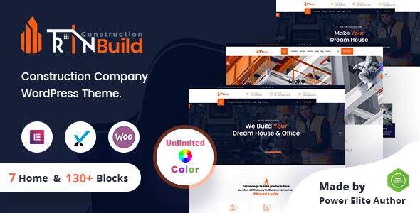 RinBuild-建筑公司WordPress主题+RTL