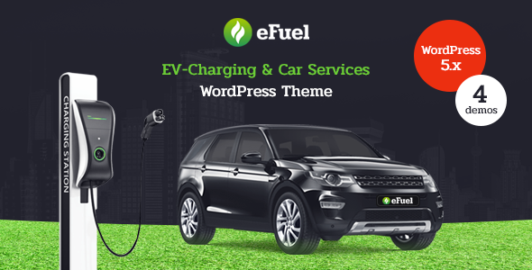 Efuel-电动汽车租赁和电动汽车充电WordPress主题