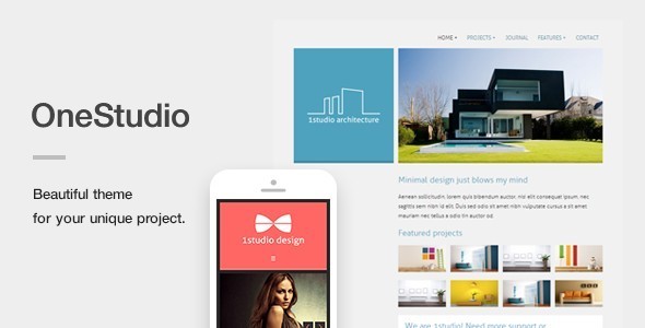 OneStudio-一个独特的响应式WordPress主题