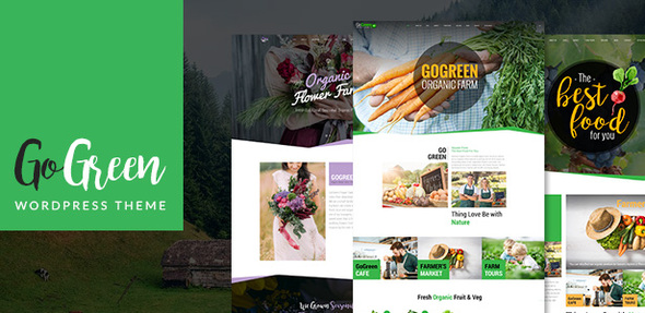 GoGreen：有机食品、农场、市场商业WordPress主题