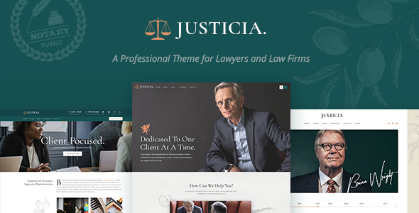 Justicia-律师和律师事务所WordPress主题