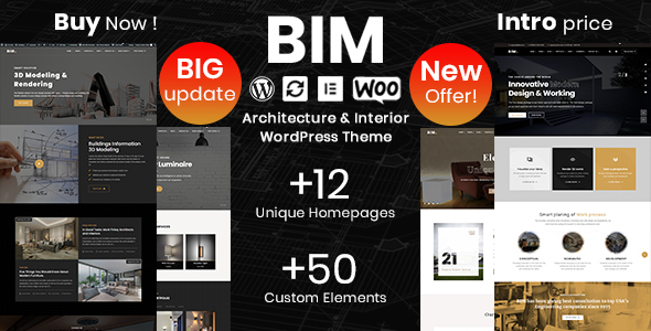 BIM-建筑与室内设计元素WordPress主题