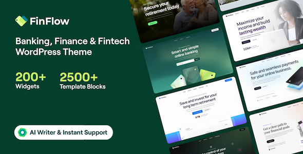 FinFlow-银行、金融和金融科技WordPress主题