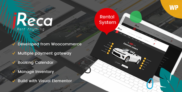 Ireca-租车船，自行车，车辆，日历WordPress主题
