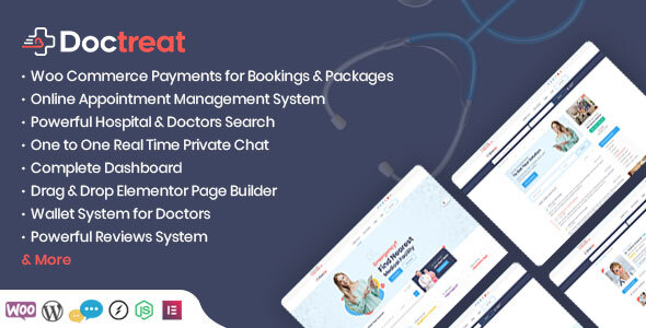 Doctreat-医院和医生目录WordPress列表主题