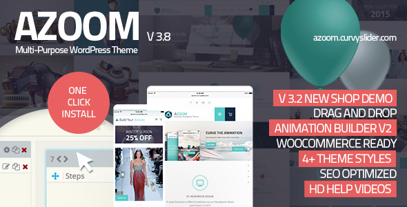 Azoom |带动画生成器的多用途主题