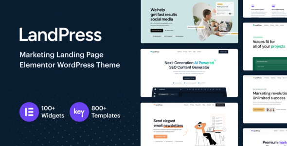 LandPress-营销登录页面元素或WordPress主题