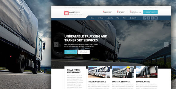 CargoPress——物流、仓库和运输网站的WordPress主题