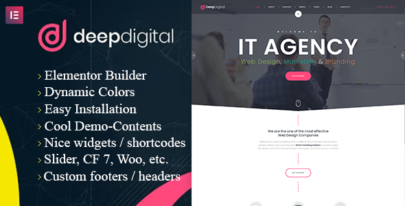 DeepDigital–网页设计机构WordPress主题