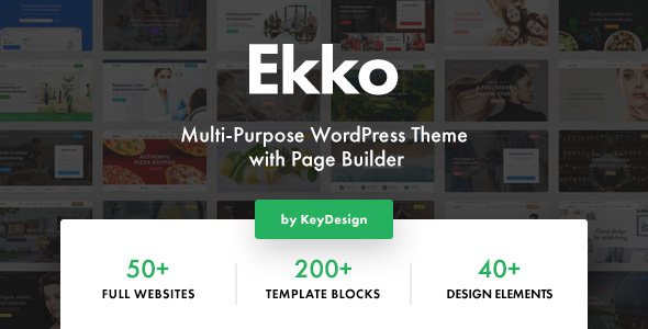 Ekko-带页面生成器的多用途WordPress主题