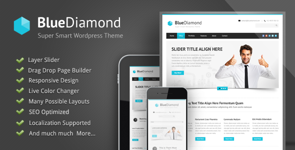 Blue Diamond-响应式企业WordPress