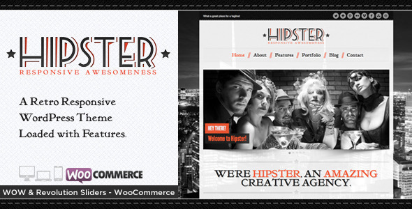 Hipster-复古响应式WordPress主题