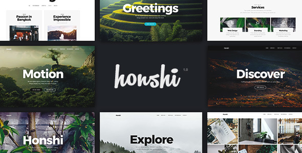 Honshi-创意组合WordPress主题