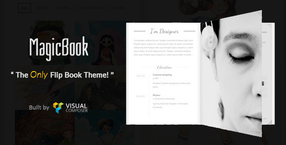 MagicBook-一个3D翻页书WordPress主题