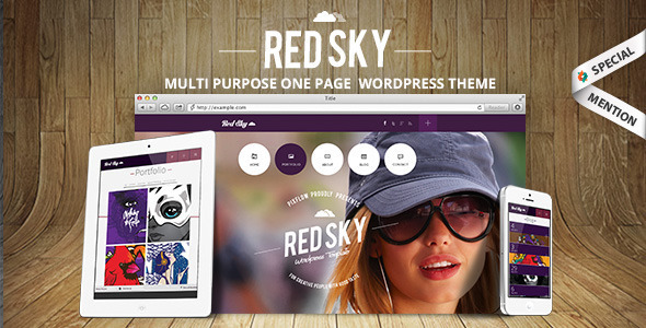 Red Sky-单页创意WordPress主题