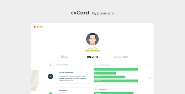 cvCard WP-响应式WordPress简历主题
