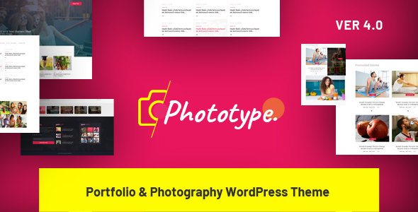 Phototype-2019年全新Elementor Portoflio WordPress主题，适用于代理机构和摄影网站
