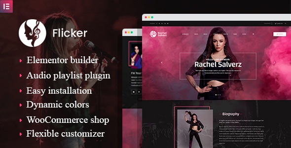 Flicker–音乐家WordPress元素主题