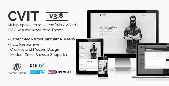 CVIT |多用途个人作品集/vCard/CV/简历WordPress主题
