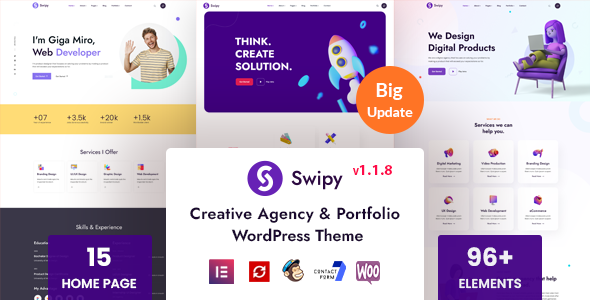 Swipy-创意代理WordPress主题