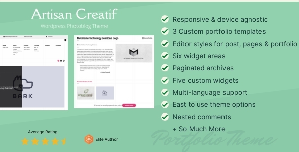 Artisan Creatif–WordPress作品集主题
