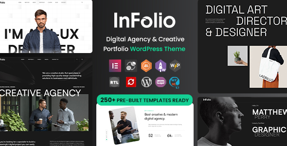 Infolio-数字代理和创意组合WordPress Elementor主题