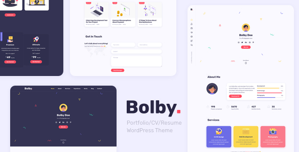 Bolby-作品集/简历/简历WordPress主题